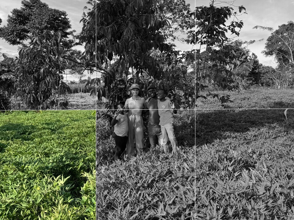 Gelände von KCCU in Uganda mit Kindern und Sponsorin